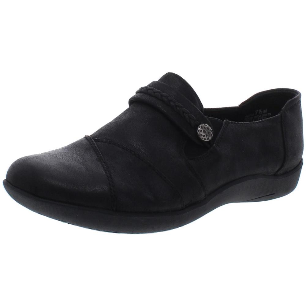 Baretraps Womens Nayla Black Slip On Elastic Loafers Clogs Shoes NWOB